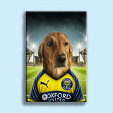 Oxford United football Star Custom Pet Portrait | Personalized Pet Sports Art - 1 Pet - Furr and Family