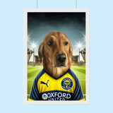 Oxford United football Star Custom Pet Portrait | Personalized Pet Sports Art - 1 Pet - Furr and Family