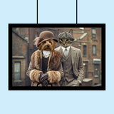 Peaky Blinders Couple Pet Portrait -  Furr and Family