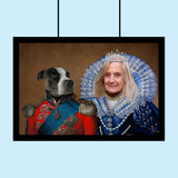 Royal Duo Portrait - Custom Pet & Parent Canvas by Furr and Family