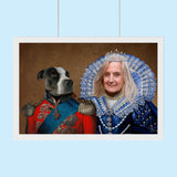 Royal Duo Portrait - Custom Pet & Parent Canvas by Furr and Family