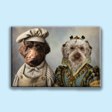 The Royal Baker & Queen Duo - Custom Pet Portrait Canvas by Furr and Family