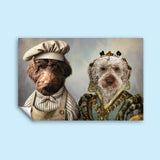 The Royal Baker & Queen Duo - Custom Pet Portrait Canvas by Furr and Family