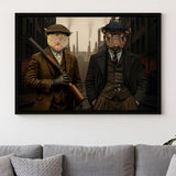 Peaky Blinder Brothers Pet Portrait - peaky blinder - 2 Pets - Furr and Family