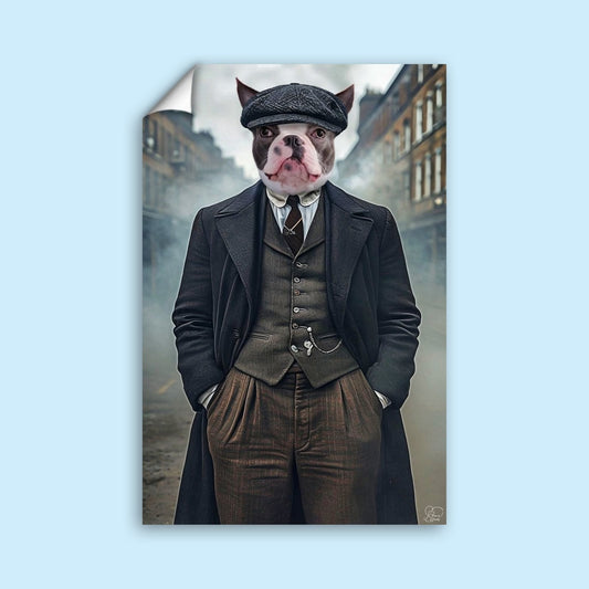Peaky Blinders Pet Portrait - Custom Pet Portrait - peaky blinder - 1 Pet - Furr and Family