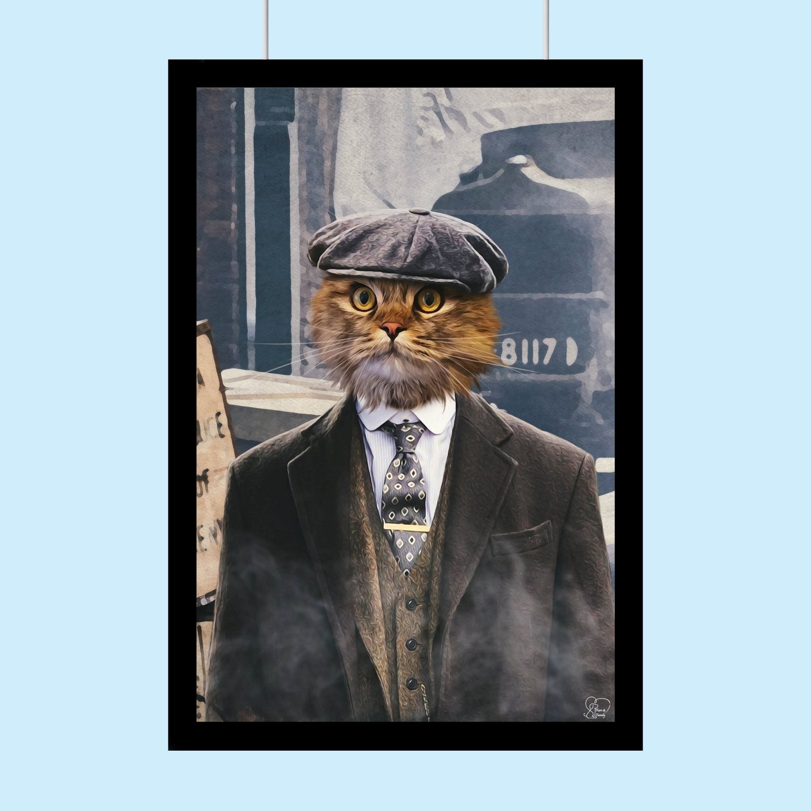 Peaky Brothers - Pet Brother - Custom Pet Portrait - 1 Pet - Furr and Family