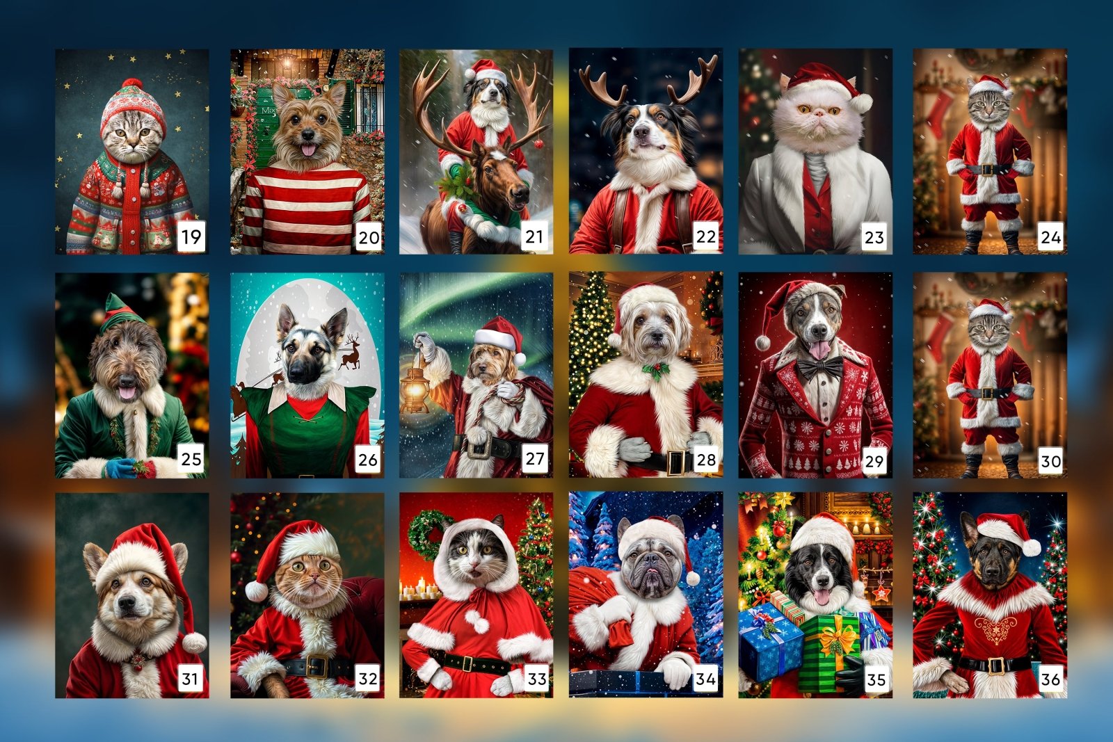 Personalized Ceramic Pet Christmas Theme Ornament - Custom Christmas Ceramic Ornament - Ornament - 1 Pet - Furr and Family