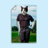 Personalized Golf Cat Portrait | Custom Pet Golfer Canvas Art - 1 Pet - Furr and Family