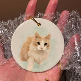 Personalized Pet Watercolor Ornament - Keepsake Christmas Ornament - 1 Pet - Furr and Family