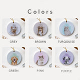 Personalized Pet Watercolor Ornament - Keepsake Christmas Ornament - 1 Pet - Furr and Family