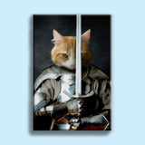 Pet Armed Warrior – Custom Pet Portrait - 1 Pet - Furr and Family