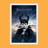 Pet Maleficent Halloween Pet Portrait - Custom Pet Portrait - 1 Pet - Furr and Family