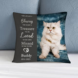 Pet Memorial Pillow with Dog Portrait Personalized Sympathy Gift for Loss of Pet - 1 Pet - Furr and Family