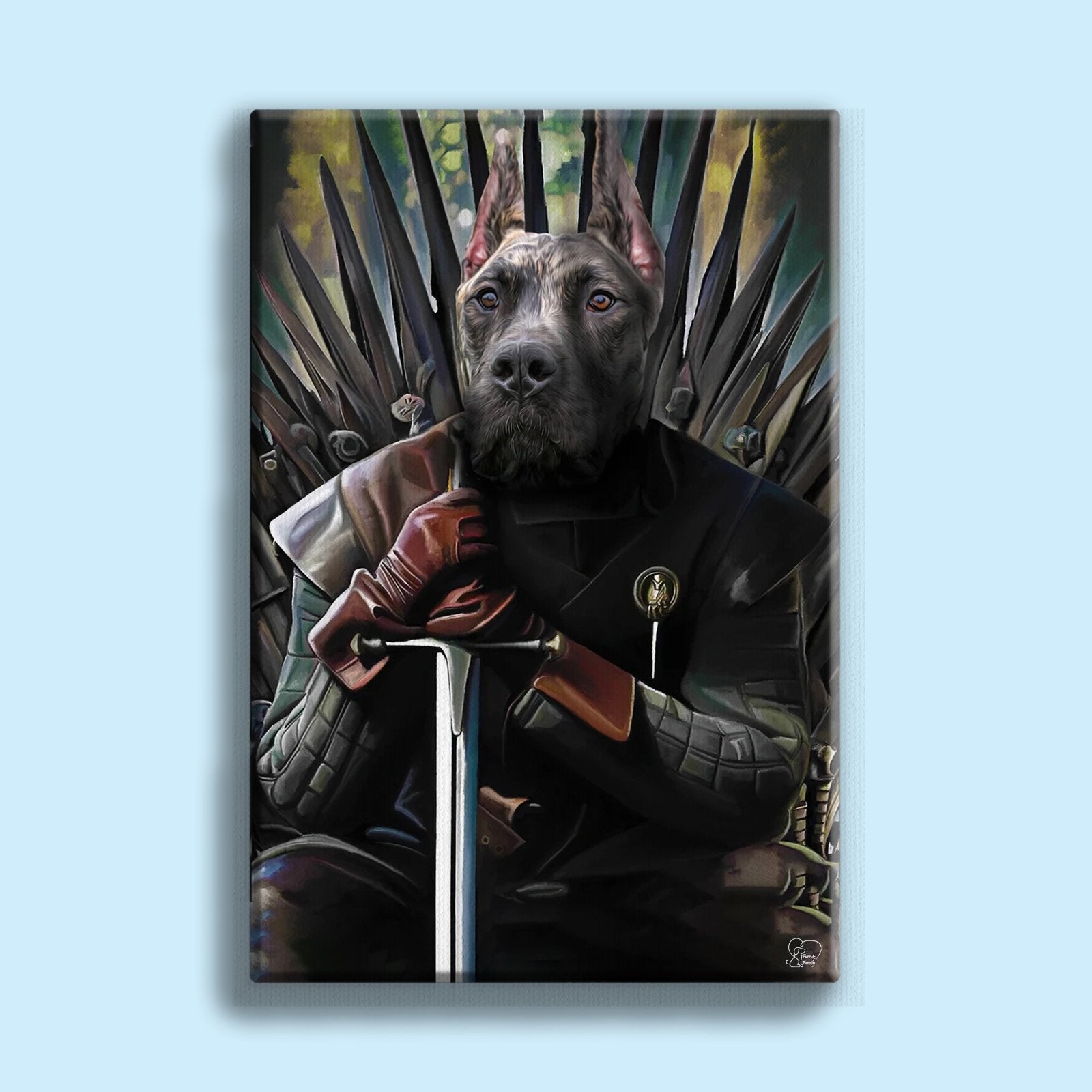 Pet of the King GOT Portrait - Custom Pet Portrait - 1 Pet - Furr and Family