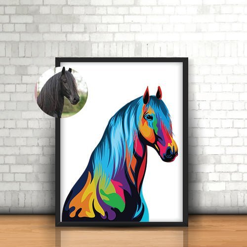 Pop Art - Custom Pet Portrait - 1 Pet - Furr and Family