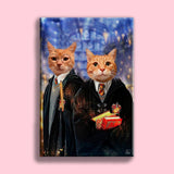 Potter and Weasley - Custom Pet Portrait - 2 Pets - Furr and Family