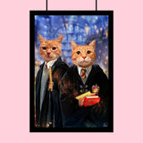 Potter and Weasley - Custom Pet Portrait - 2 Pets - Furr and Family
