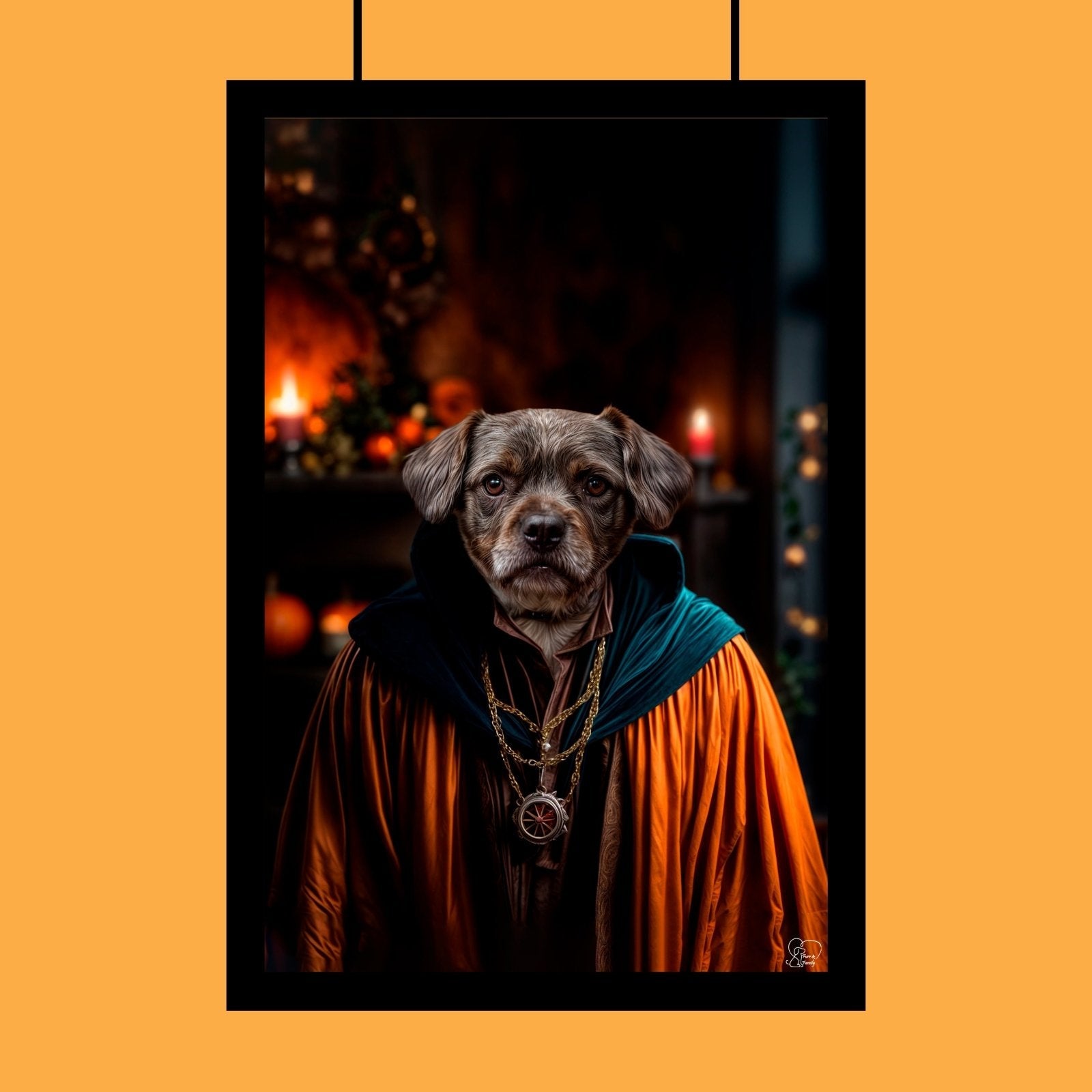 Predictor Pet Halloween Portrait - Custom Pet Portrait - 1 Pet - Furr and Family
