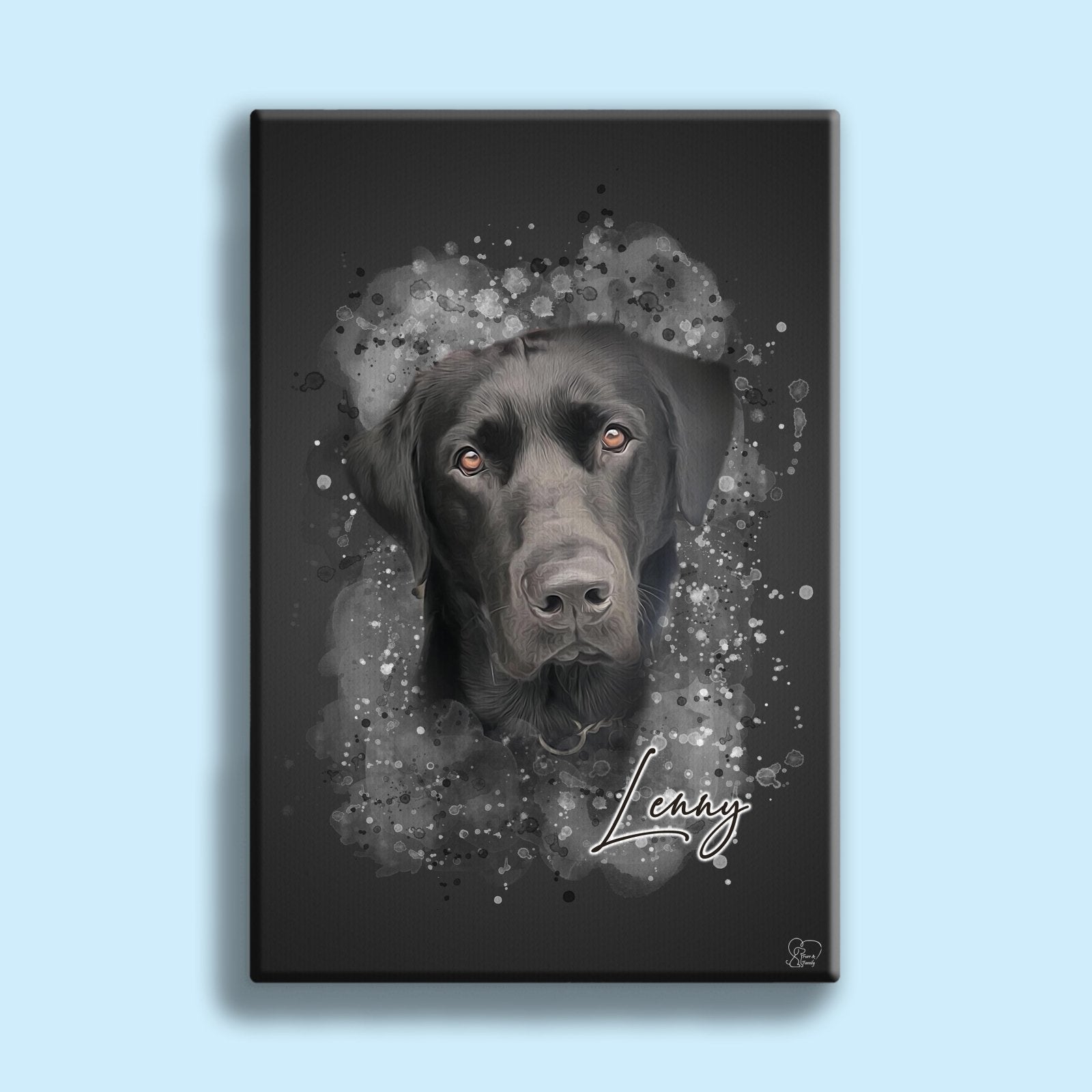 Premium Watercolor Pet Portrait - Custom Pet Artwork - 1 Pet - Furr and Family