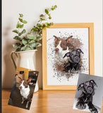 Premium Watercolor Pet Portrait - Custom Pet Artwork - 1 Pet - Furr and Family