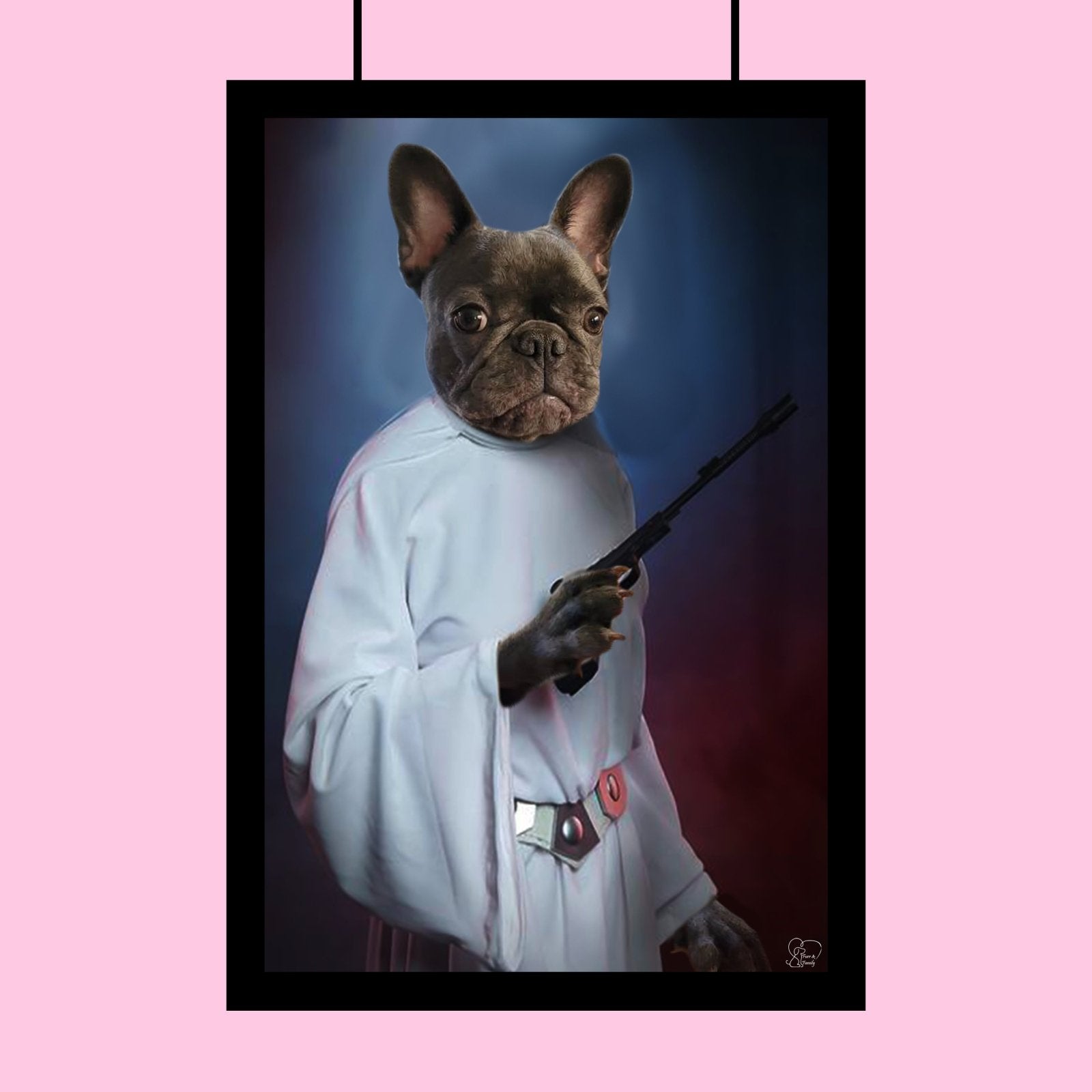 Princess Leia Star Wars - Custom Pet Portrait - 1 Pet - Furr and Family