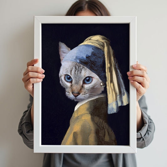 Purrl of Elegance - Custom Pet Portrait - 1 Pet - Furr and Family