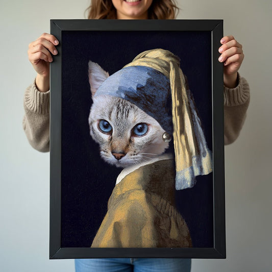 Purrl of Elegance - Custom Pet Portrait - 1 Pet - Furr and Family