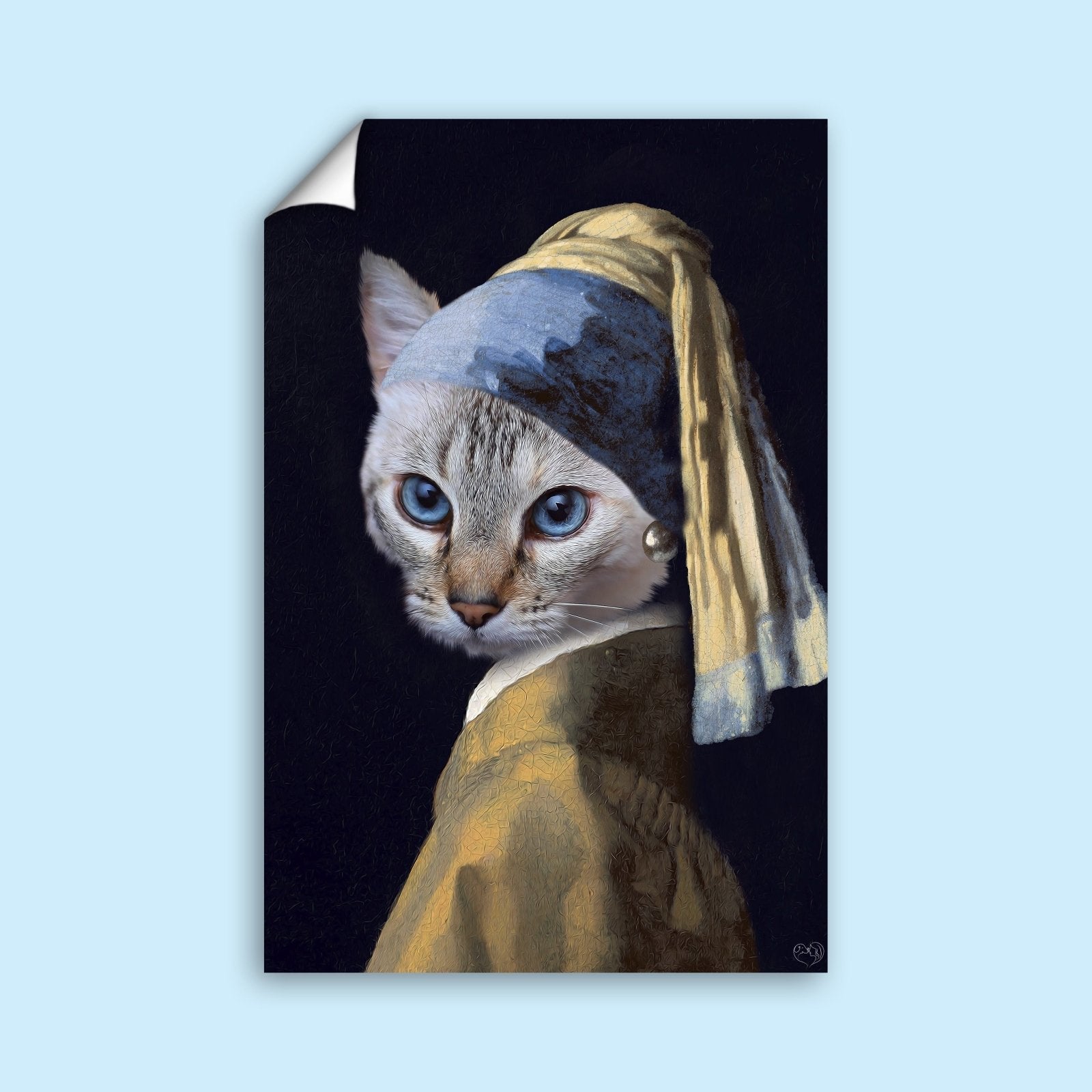 Purrl of Elegance - Custom Pet Portrait - 1 Pet - Furr and Family