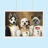 Regal Trio – Custom Multi - Pet Portrait - 2 Pets - Furr and Family