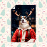 Reindeer Christmas Pet Portrait - 1 Pet - Furr and Family