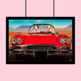 Road Trip Duo - Custom Pet Portrait - 2 Pets - Furr and Family