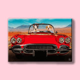 Road Trip Duo - Custom Pet Portrait - 2 Pets - Furr and Family