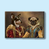 Royal Companions – Custom Multi - Pet Portrait - 2 Pets - Furr and Family