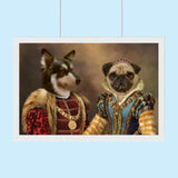 Royal Companions – Custom Multi - Pet Portrait - 2 Pets - Furr and Family