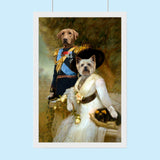 Royal Couple Custom Pet Portrait - Elegant Renaissance Style Canvas - 2 Pets - Furr and Family