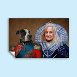 Royal Duo Portrait - Custom Pet & Parent Canvas by Furr and Family - 2 Pets - Furr and Family