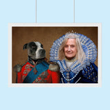 Royal Duo Portrait - Custom Pet & Parent Canvas by Furr and Family - 2 Pets - Furr and Family