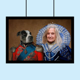 Royal Duo Portrait - Custom Pet & Parent Canvas by Furr and Family - 2 Pets - Furr and Family