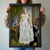 Royal Floral Queen Renaissance Portrait - Human Portrait - Female - Furr and Family