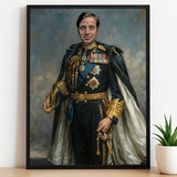 Royal Navy Officer Portrait – Classic British Military Human Portrait - Human Portrait - Male - Furr and Family