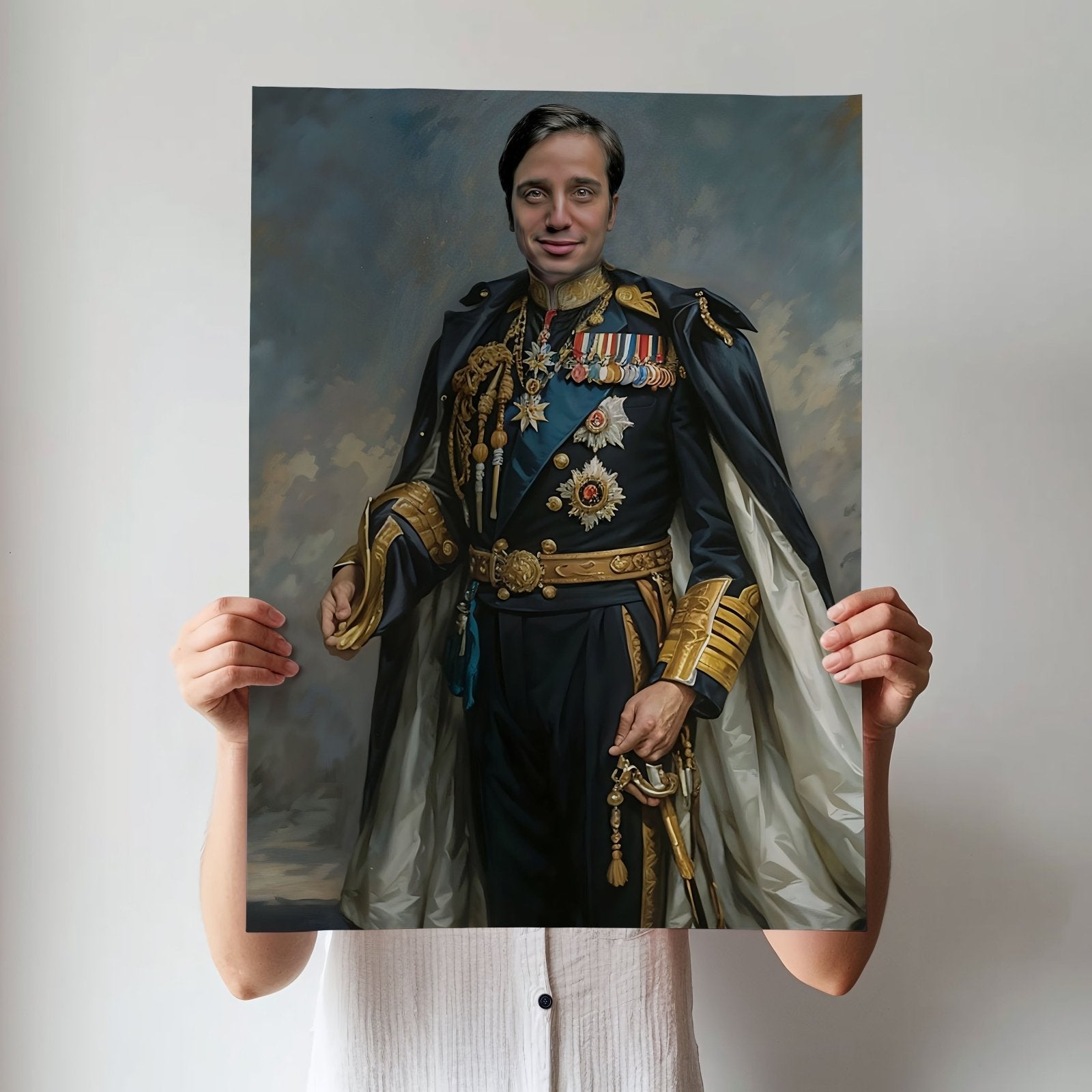 Royal Navy Officer Portrait – Classic British Military Human Portrait - Human Portrait - Male - Furr and Family