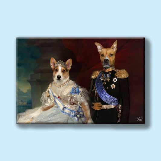 Royal Pair – Custom Multi - Pet Portrai - 2 Pets - Furr and Family