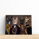 Royal Squad - Custom Pet Portrait | Custom Pet Canvas - 4 pets - Furr and Family