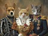 Royal Trio – Noble Multi - Pet Portrait - 2 Pets - Furr and Family