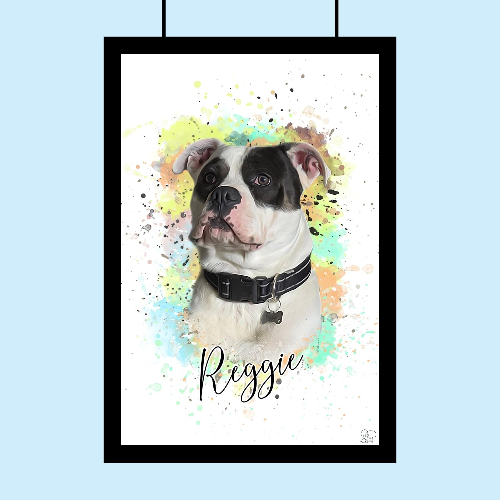 Soft Watercolor Pet Portrait - Custom Pet Artwork - 1 Pet - Furr and Family