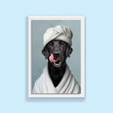 Bathroom Spa Dog Art - Custom Pet Portrait