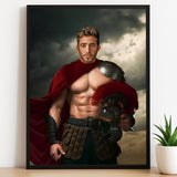 Spartan Warrior Custom Human Portrait - Human Portrait - Male - Furr and Family