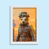 Steampunk Pet Portrait - Custom Pet Portrait - 1 Pet - Furr and Family