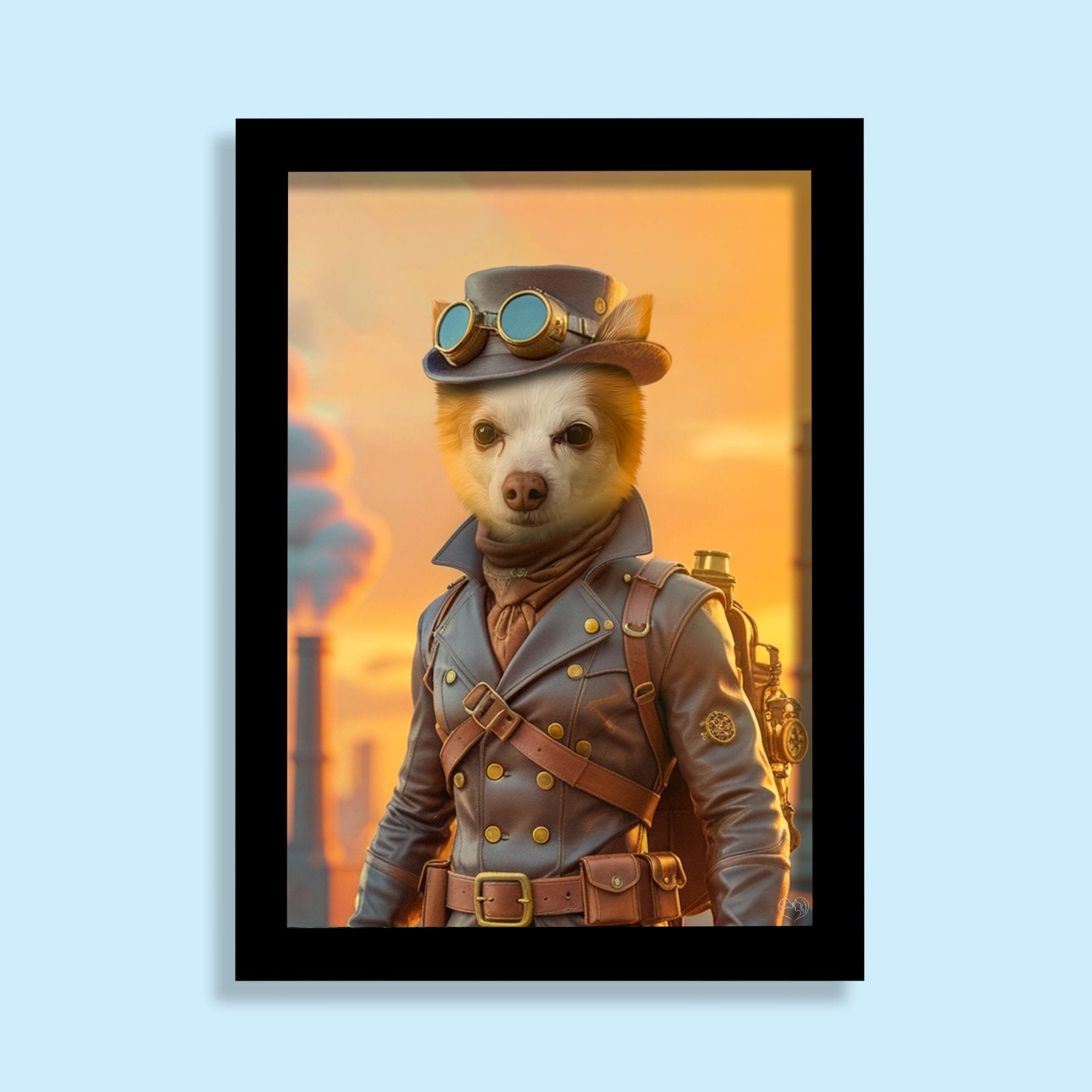 Steampunk Pet Portrait - Custom Pet Portrait - 1 Pet - Furr and Family