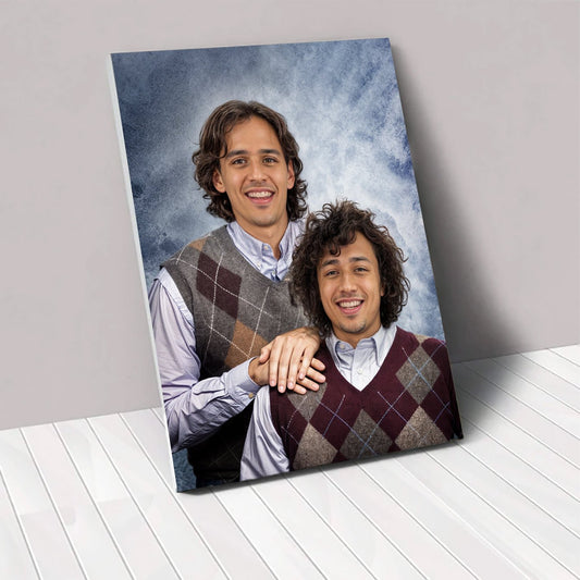 Step Brothers - Custom Human Canvas - 2 Pets - Furr and Family